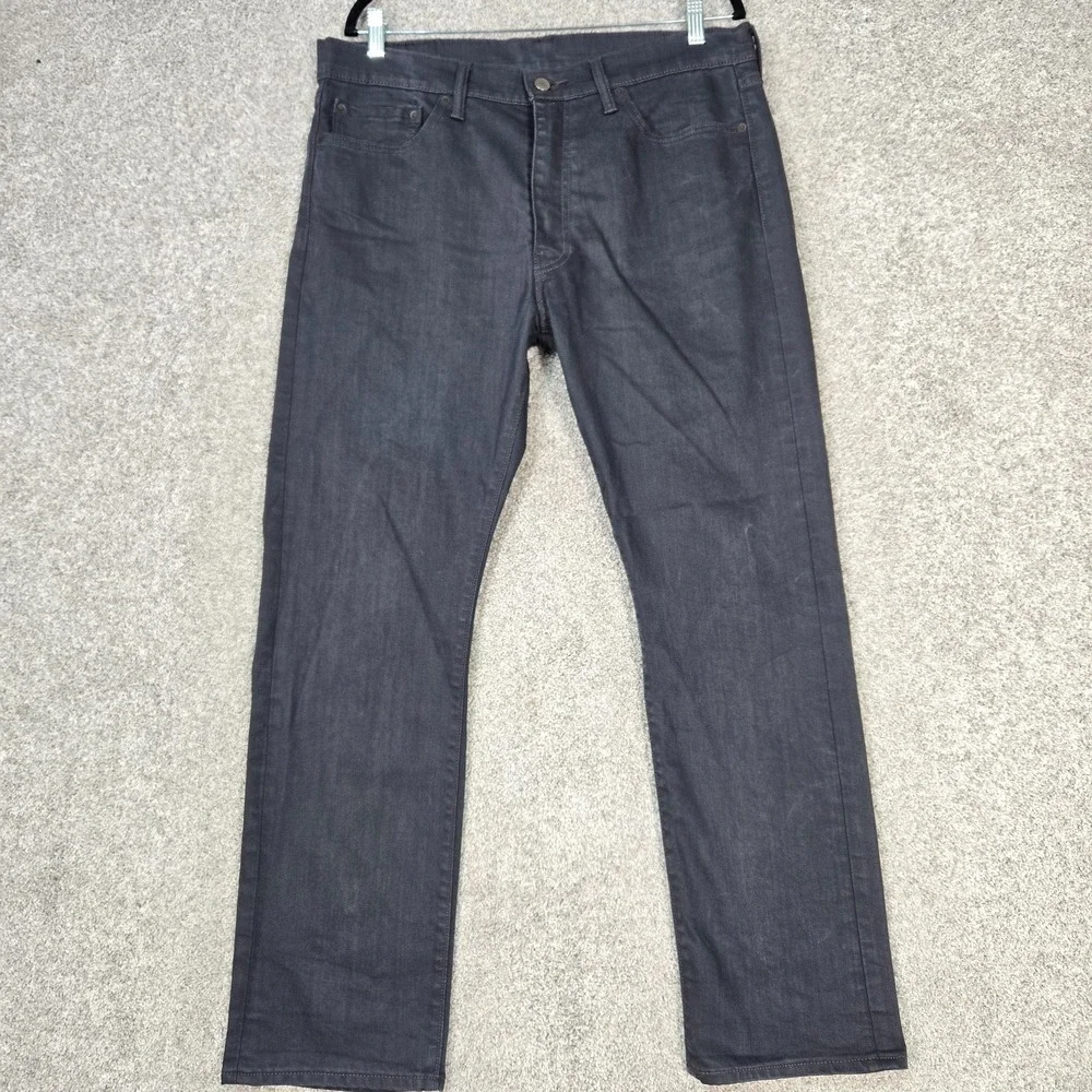 Levis 513 jeans Mens 36x30 Slim Straight Grey gray stretch Denim